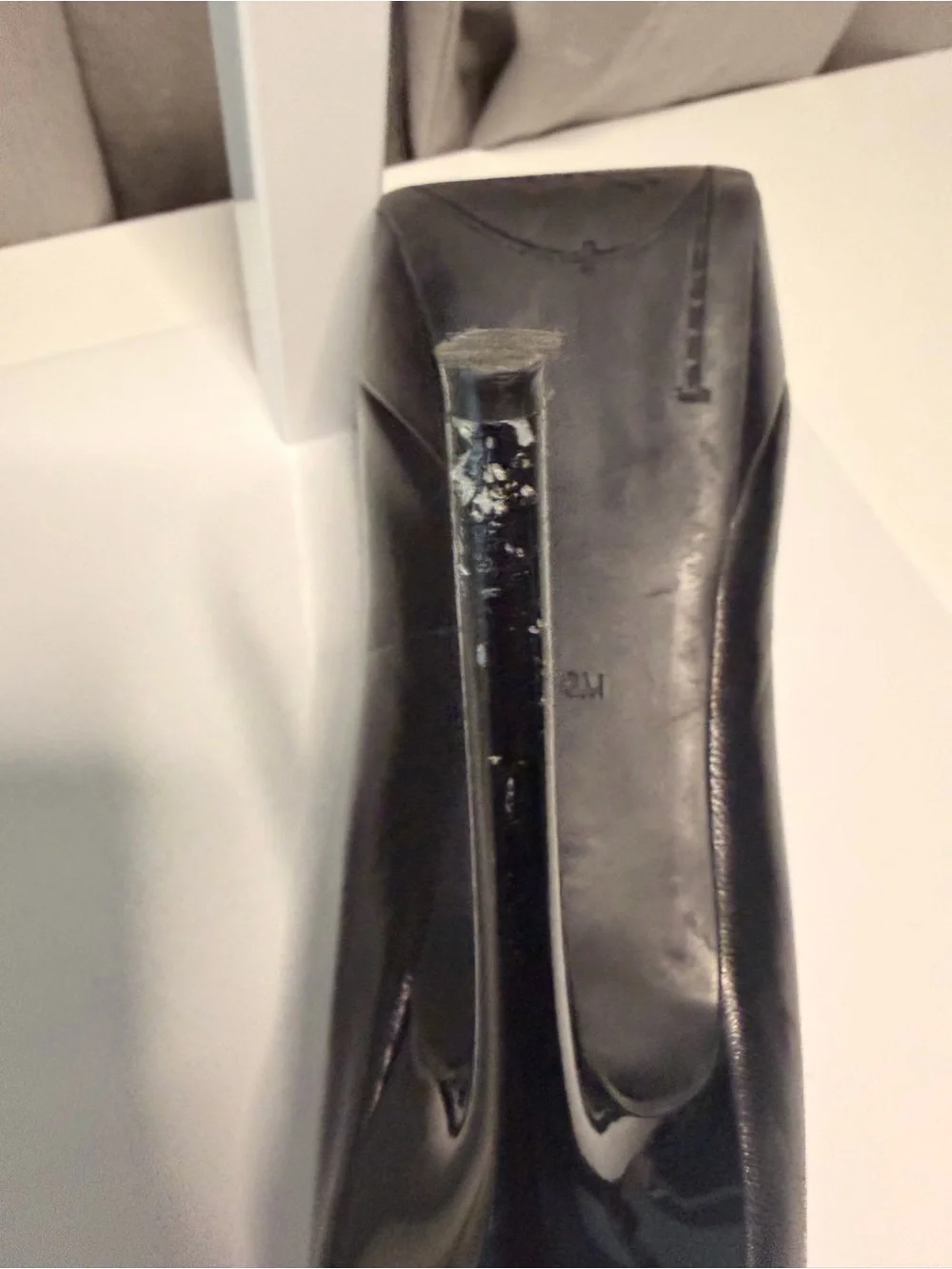 Guess Black Leather Platform Pumps